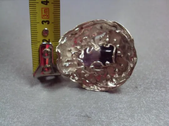 Купити Кольцо аметист цветок цветочек авторская работа серебро 925 проба Украина 18,18 г 17-17,5 р №11914