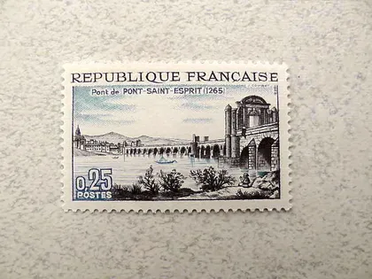 фото, Поштова марка Франція 1966 рік **
