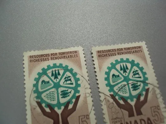 Купити марки Канада 1961 ресурсы охрана окружающей среды лот 2 шт гаш №2390