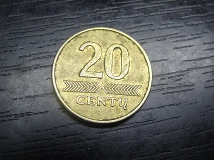 фото, 20 центів 1997 Литва