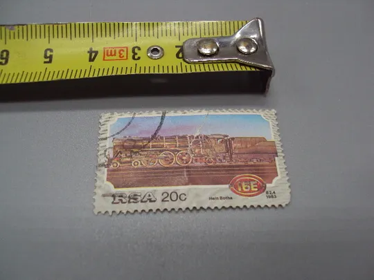Купити Марка Южная Африка RSA Hein Botha 1983 паровоз поезд транспорт гашенная №15373