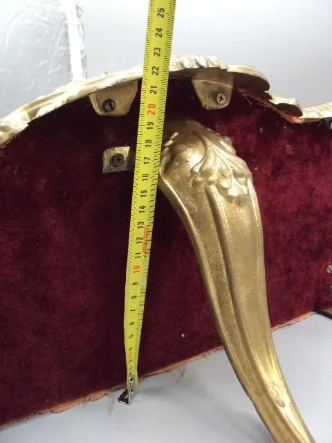 Купити Интерьерная полка металл, бархат, дерево полочка для интерьера размер 21,5 х 56,2 см №13931