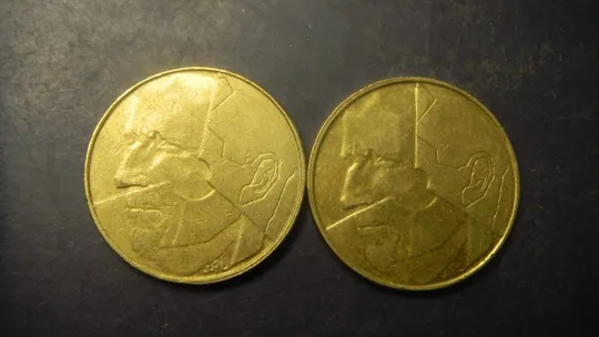 Купити 5 франків Бельгія 1993 (два різновиди)