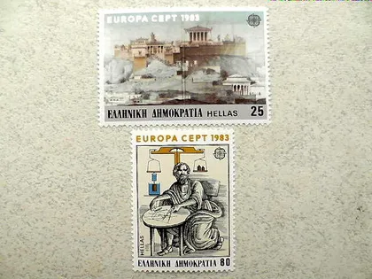 фото, Серія поштових марок Греція " Європа СЕРТ " 1983 рік **