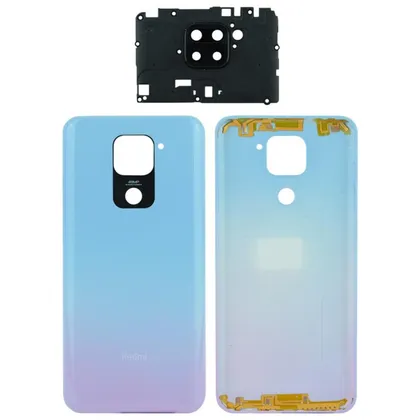 фото, Задня частина корпусу Xiaomi Redmi Note 9 / Redmi 10x White (з склом камери)