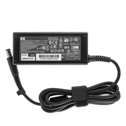 фото, Оригінальний блок живлення для ноутбука HP 19.5V, 3.33A, 65W, 7.4*5.0-PIN, black (без кабеля !)