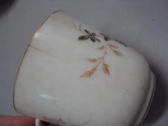 Чашка и блюдце фарфор Кузнецов кружка с блюдцем Кузнецова узор цветы лот под реставрацию №32 Інтернет-аукціон