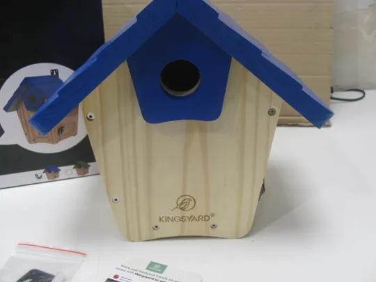 Купити Синій пташиний будиночок Kingsyard для виходу на вулицю - ящик для гніздування з кедрового дерева з панеллю для чіткого огляду та захистом від хижаків (15)