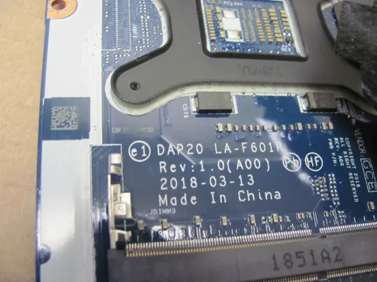 номер0995-8 материнська плата Mainboard Материнка Основна плата Системна плата Плата системи Laptop motherboard мамка ноутбучна плата DAP20 LA-F601P SRCKQ Xeon E-2186M для Dell Precision 17 7730 7740 M7730 M7740 оригінал Інструкція