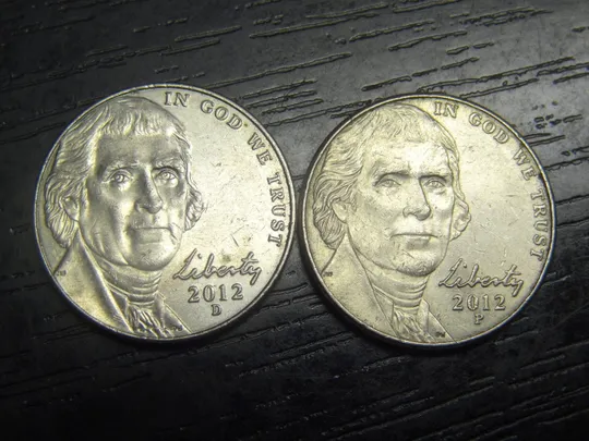 5 центів 2012 США (два різновиди) Ціна