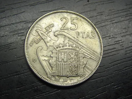 фото, 25 песет Іспанія 1957 (1959)