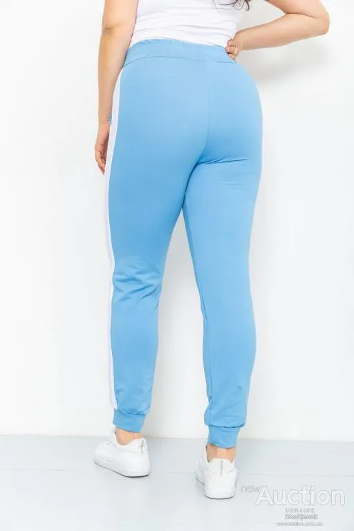 Спорт штаны женские двухнитка, цвет голубой, 219RB-3004 Де купити