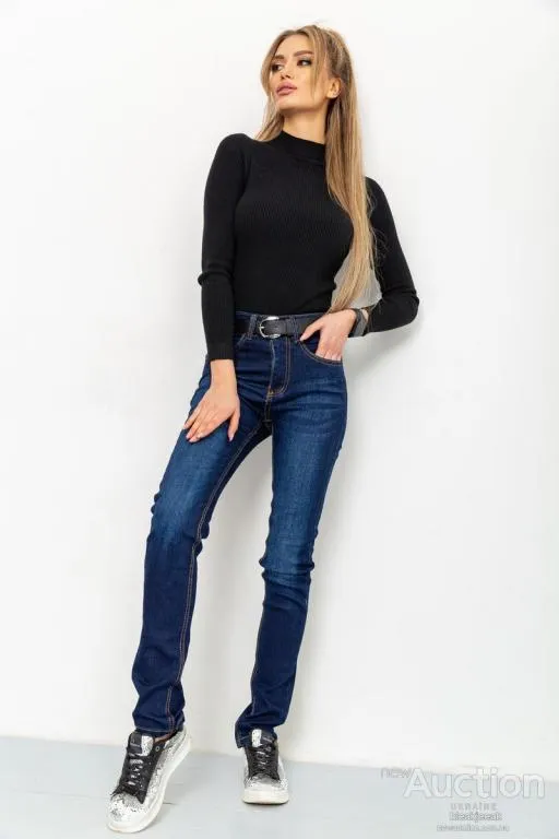 Джинсы женские демисезонные 214R8010, цвет Темно-синий Ціна