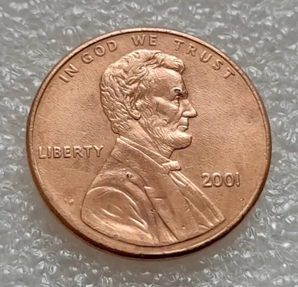 фото, (8147 ря) 1 цент 2001  без мітки монетного двору США