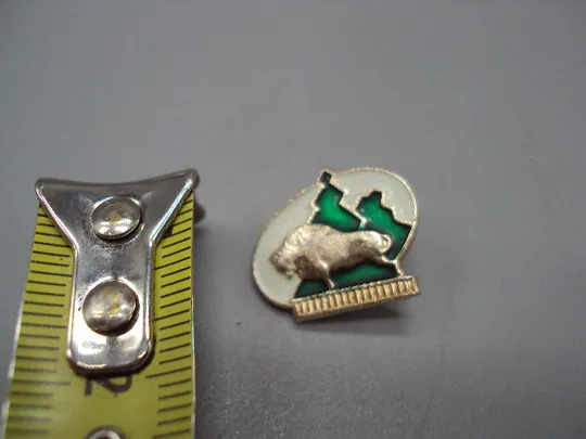 Знак БССР зубр охрана природы бык Беларусь №16972 Ціна