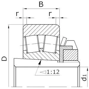 Купити подшипник 3524 ГПЗ-11 ( bearing 22224 ) сферический двухрядный роликовый ГОСТ 5721-75