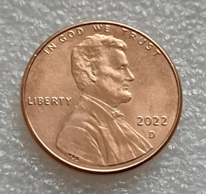 фото, (8142 ря) 1 цент 2022 D США