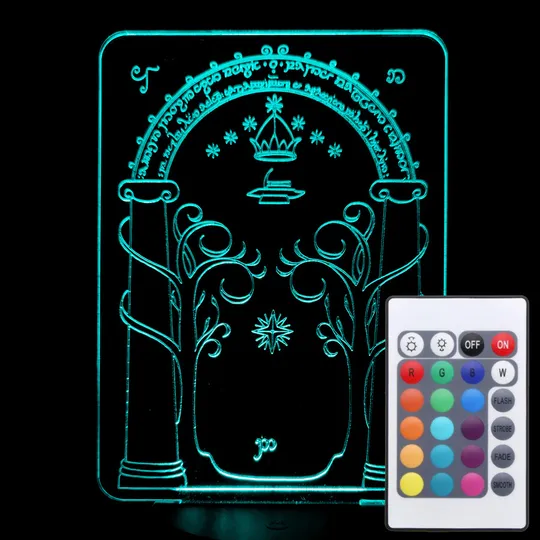 Акриловий світильник-нічник з пультом 16 кольорів Врата в Морію tty-n001134 Ціна