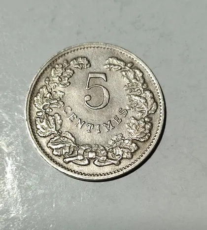 фото, Люксембург 5 сантимов 1908 год