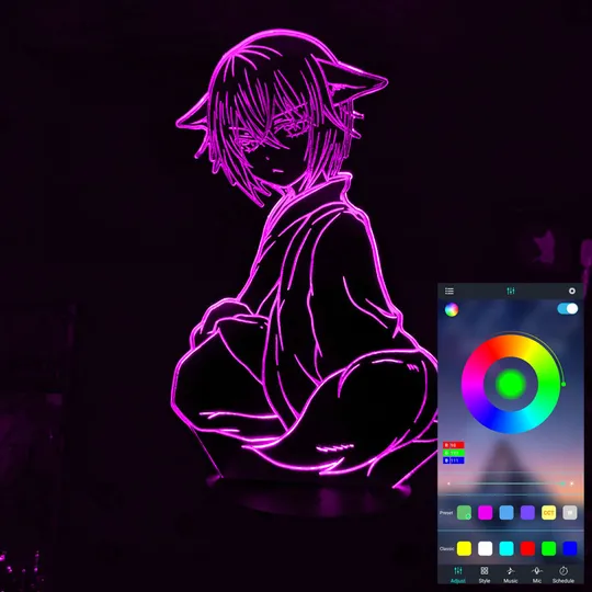 Акриловий світильник-нічник керування з телефона Томое 2 tty-n001849 Ціна