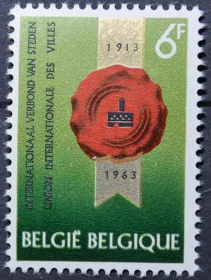 фото, Бельгия Архитектура Геральдика 1963 MNH