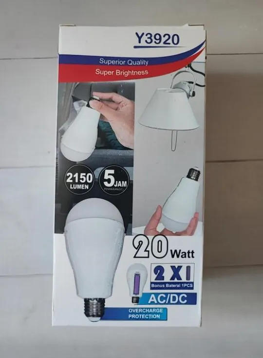 Світлодіодна led-лампочка з акумулятором 20вт, е27, y-3920 / акумуляторна лампочка / аварійна Ціна