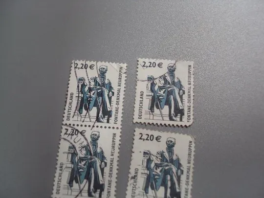 Купити марки Германия 2003 стандарт архитектура Памятник Теодор Фонтане в Нойруппине лот 8 шт гаш №1981