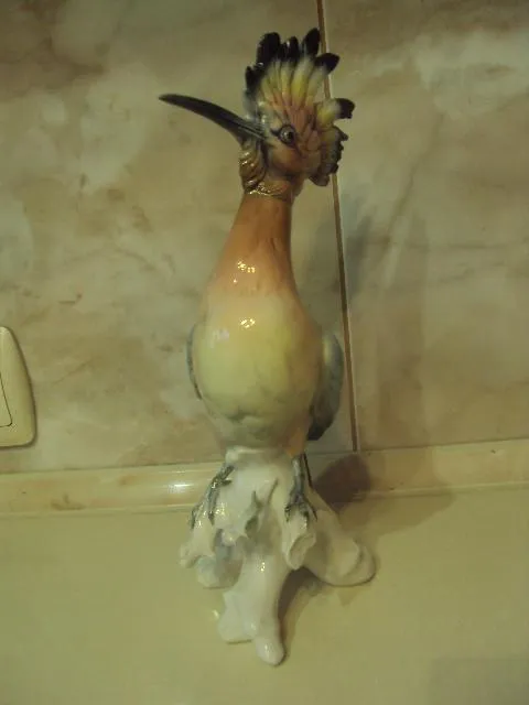 Фигура фарфор статуэтка Германия Karl Ens птица удод Карл Энс или Энц высота 26,3 см (скол) З аукціону