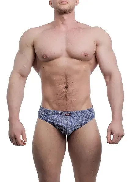 Чоловічі труси сліпи Bono МП 000427 принт написи блакитні 62 Ціна