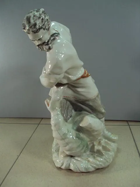 Купити Фигура фарфор сказка Богатырь Никита Кожемяка убивает трехглавого змея Змееборец Авторская 33 см №34