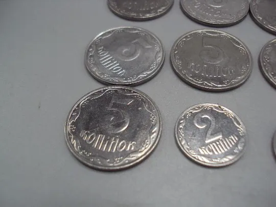 монета украина 1 копейка, 2 копейки, 5 копеек, 25 копеек 1992-2013 лот 20 шт №14819 Продаж