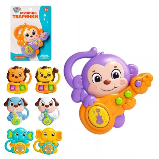Погремушка детская Limo Toy 855-58-59-60-61A 12 см Ціна