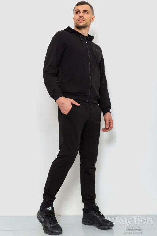 Спорт костюм мужской двухнитка, цвет черный, 119R200-1 З аукціону
