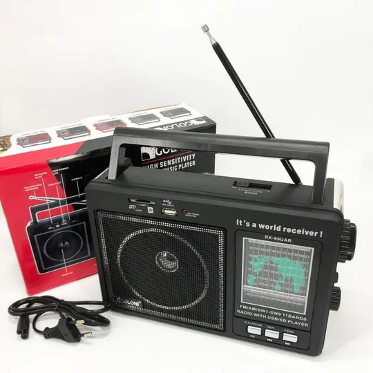 Портативный радиоприемник GOLON RX-99/3920 аккумуляторный FM/AM/SW с воспроизведением USB/MicroSD Продаж