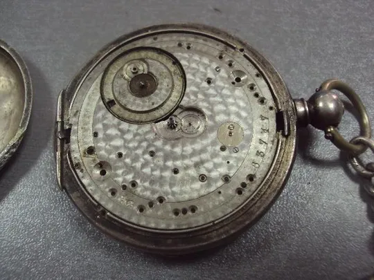 Карманные часы echappement a ancre Qualite Robert серебро 84 проба с цепочкой вес 122,9 г №9513 Продаж
