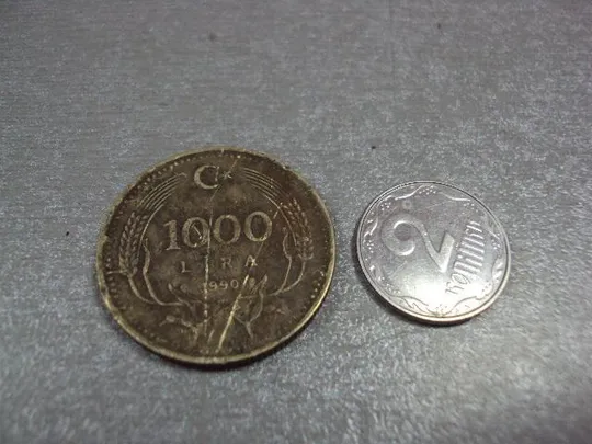 монета турция 1000 лир 1990 №9375 Ціна