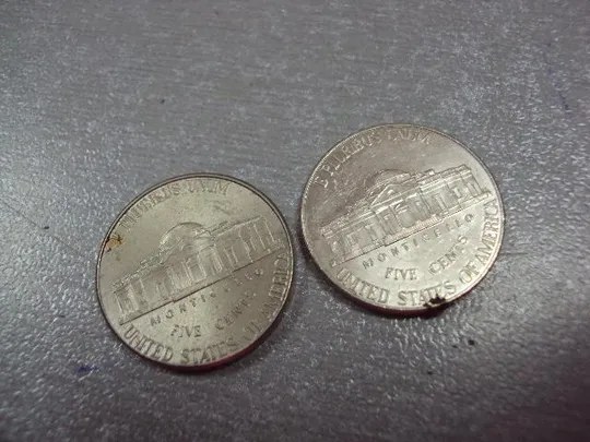 монета сша 5 центов 2015 р д лот 2 шт №8992 Продаж