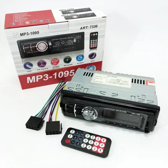 Автомагнитола MP3 1095/7336 BT ISO со съемной панелью 1DIN 4х50Вт, Автомобильная магнитола стерео з Продаж