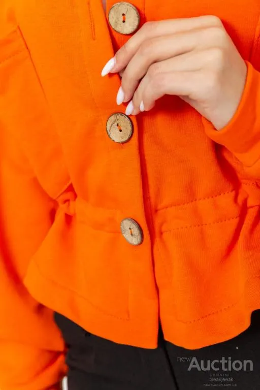 Жакет женский двухнитка, цвет оранжевый, 115R0519 Де купити