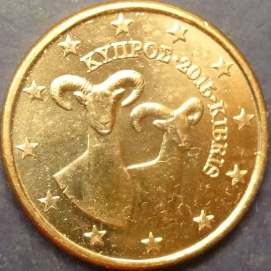 1 євроцент 2015 Кіпр UNC рідкісна Ціна