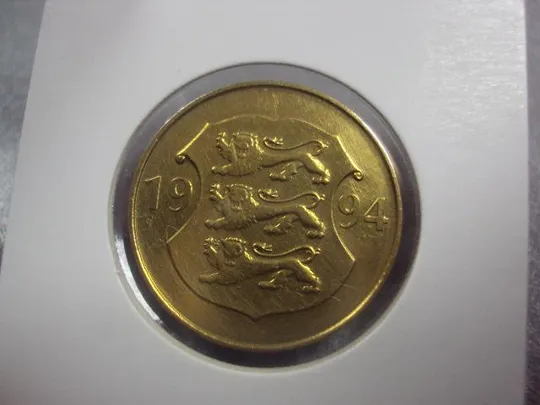 монета эстония 5 крон 1994 №8198 Продаж