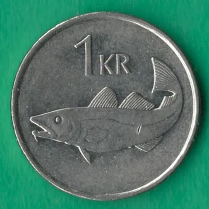фото, 1 крона 1991 року Ісландія [КВ]