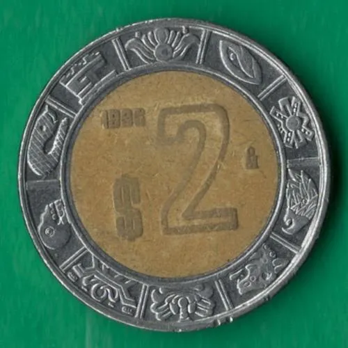2 песо 1996 року Мексика [МШ1] Ціна