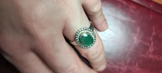 Кольцо женское серебро 925 камень жадеит  bm393 Інтернет-аукціон