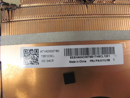 690-7 система охолодження AT1AD002TB0 01YU195 для Lenovo Thinkpad T590 P53S  оригінал Де купити