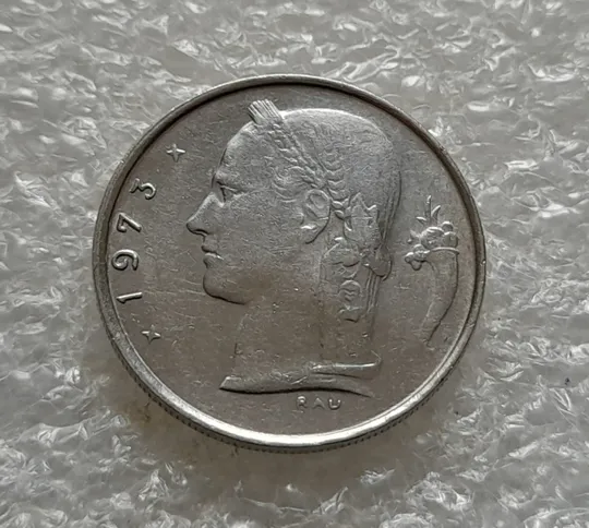 (5621) 1 франк 1973 Бельгія (Бельгия) легенда голландською 'BELGIË' Ціна