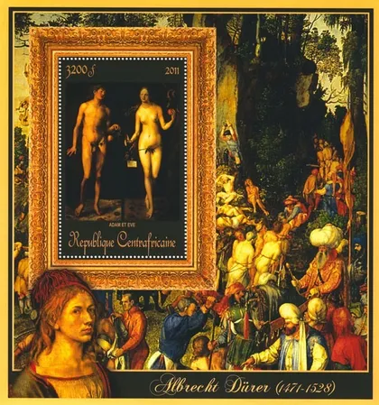 фото, ЦАР-Живопись-Дюрер-2011. Чистый красивый Блок. MNH.