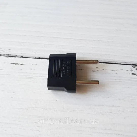 Купити Мережевий перехідник адаптер з американської на євро вилку EU розетка 250V Чорний