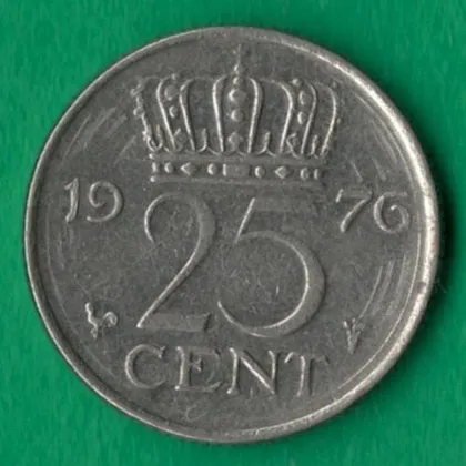 фото, 25 центів 1976 року Нідерланди [М]