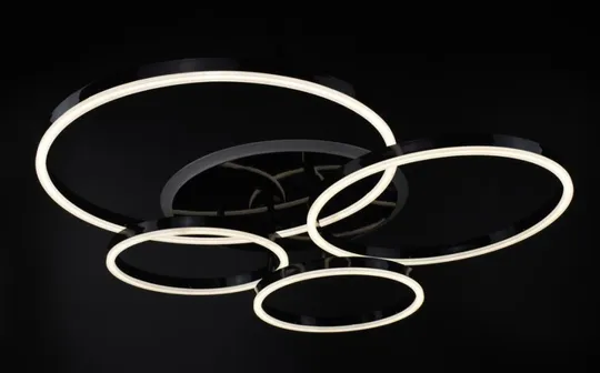 Люстра потолочная LED с пультом A55021/4-RGB-bk Черный 12х69х79 см. Де купити